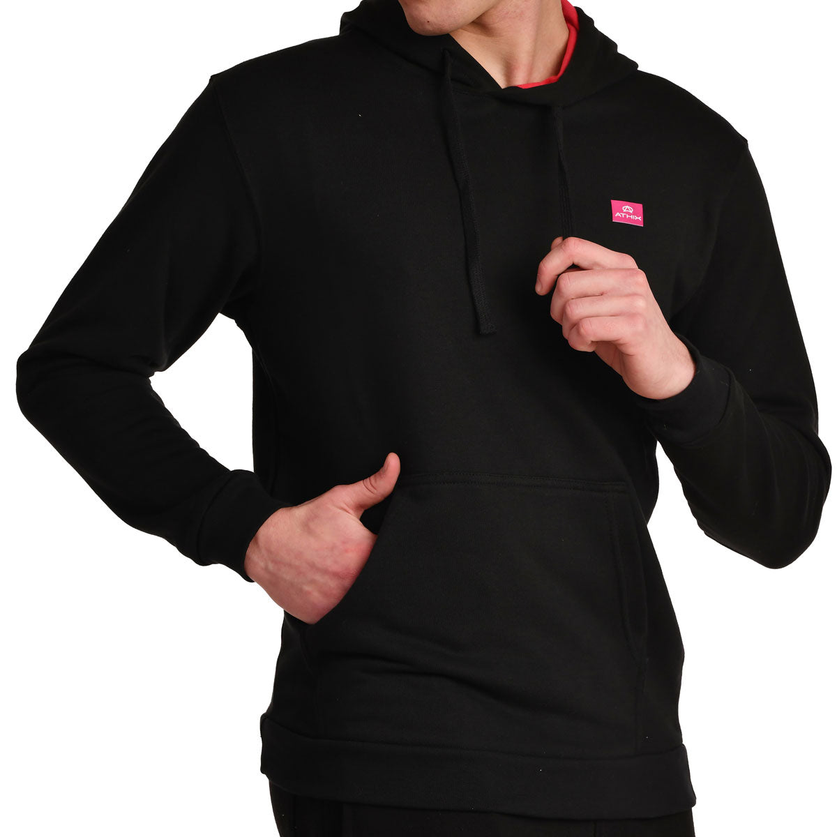 cotton hoodie#negro